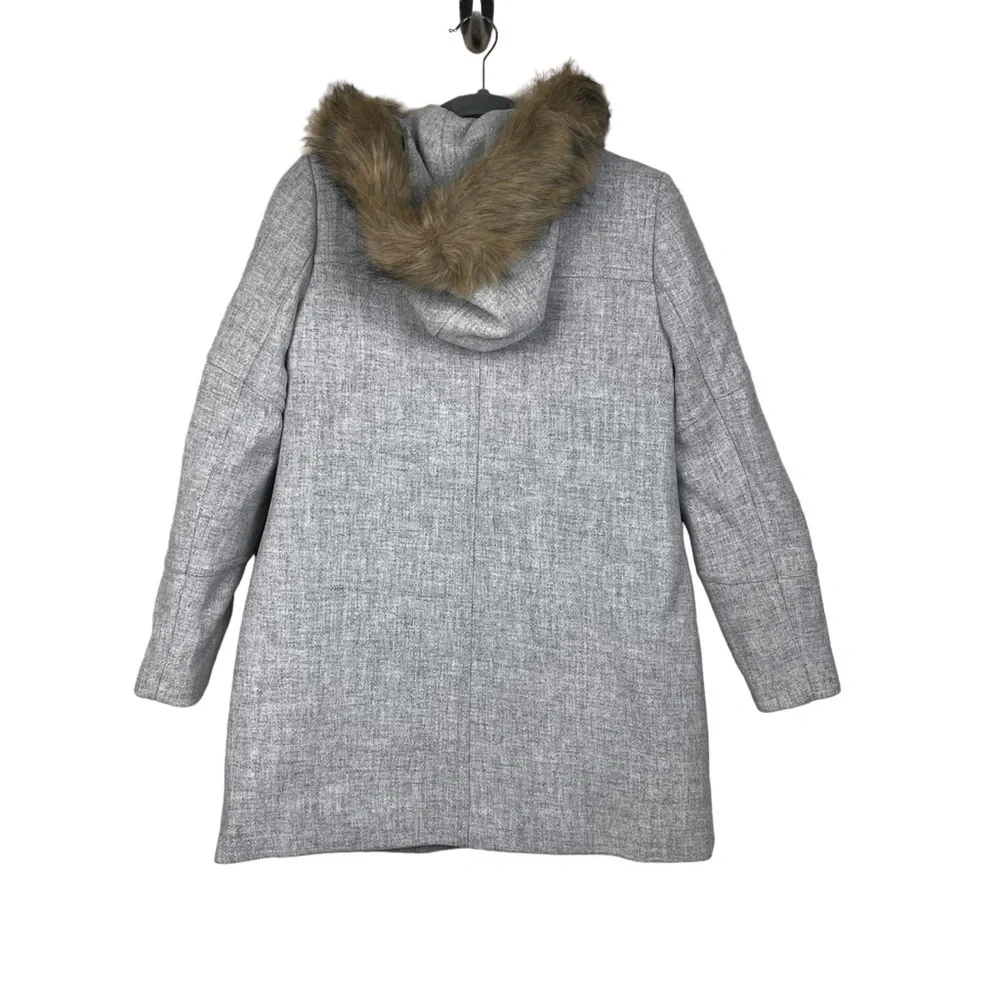 J. Crew Chateau Parka in Italian stadium-cloth wool Gray Coat Size 0 - Picture 8 of 12